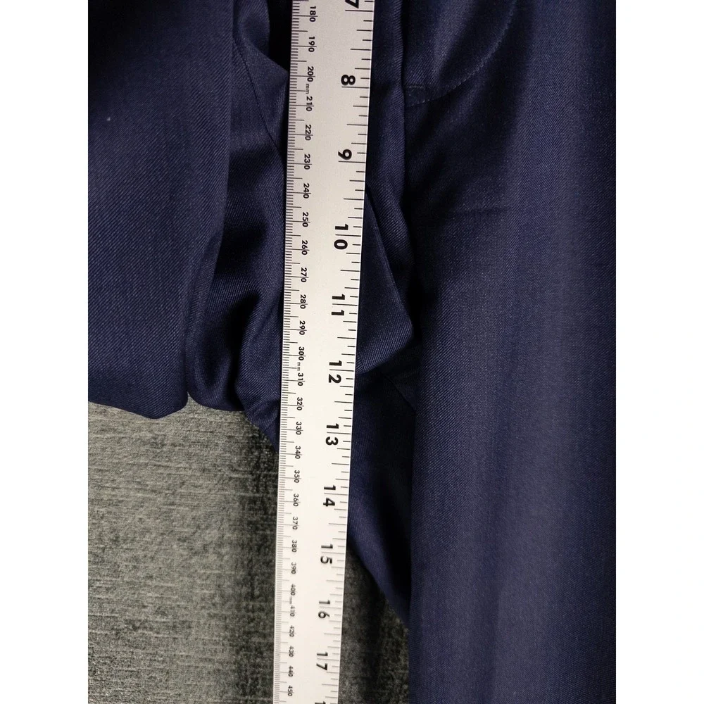 Set of 2 Brooks Brothers 1818 Regent Dress Pants Mens 35‎ Navy Pleated 100% Wool